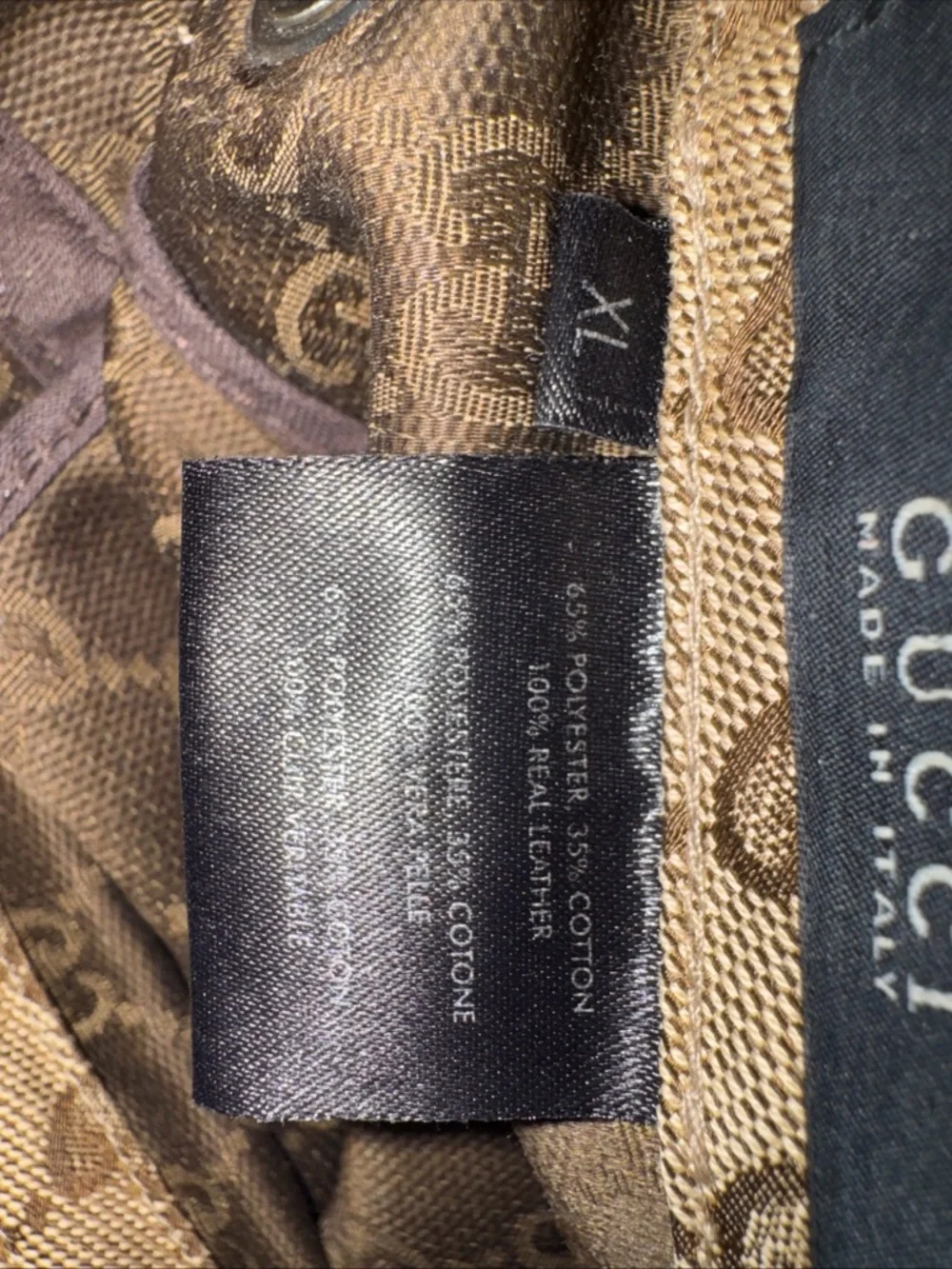 Gucci/Tom Ford military Cap Beige/Brown GG Canvas hat Size XL - Picture 6 of 7